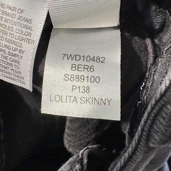 Lucky Brand Lolita Skinny Jeans Black Wash Ankle Women Sz 10 30 (Fits 32.5x28.5) - Picture 14 of 16